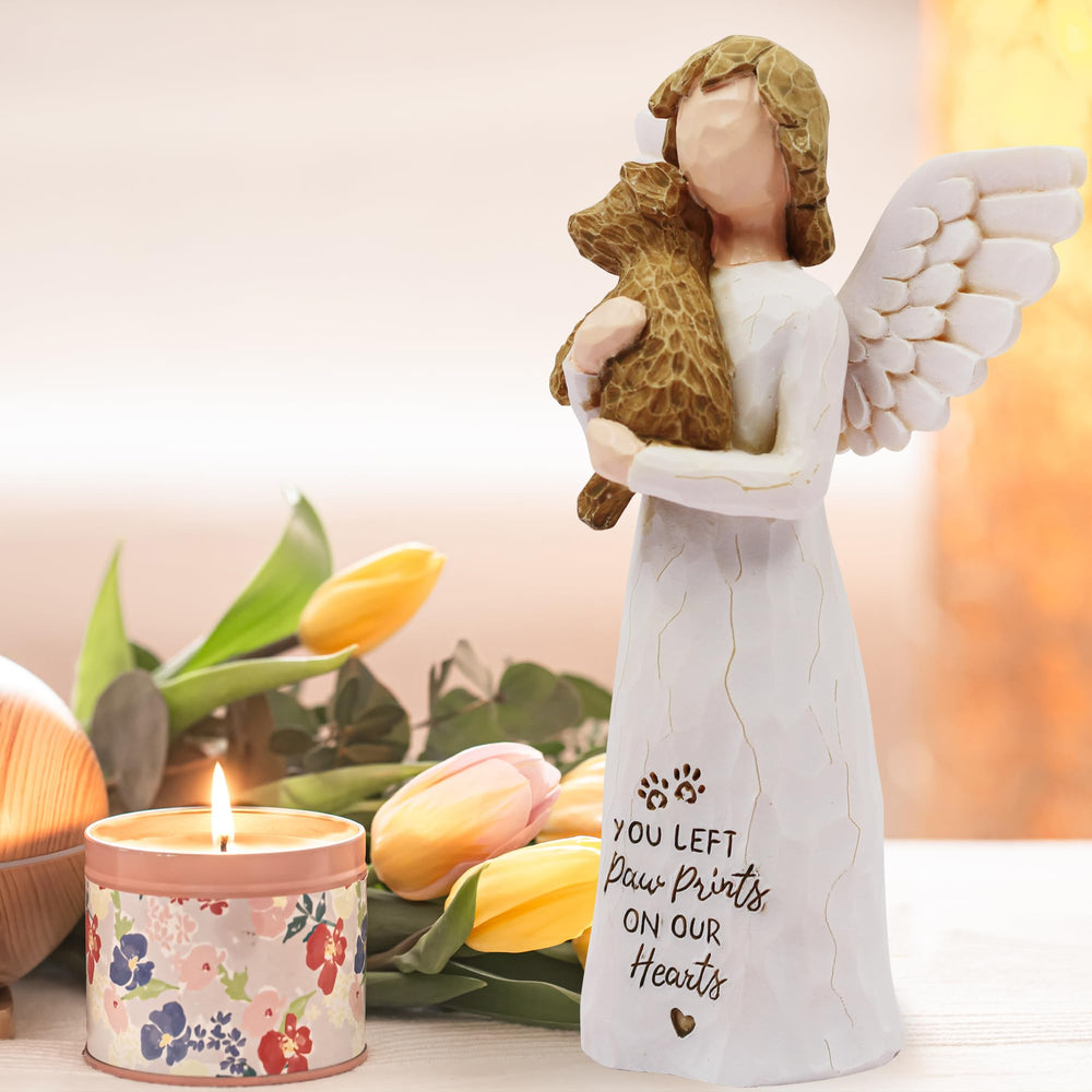 BORLESTA ángel perro memorial con mensaje de memoria y cariño