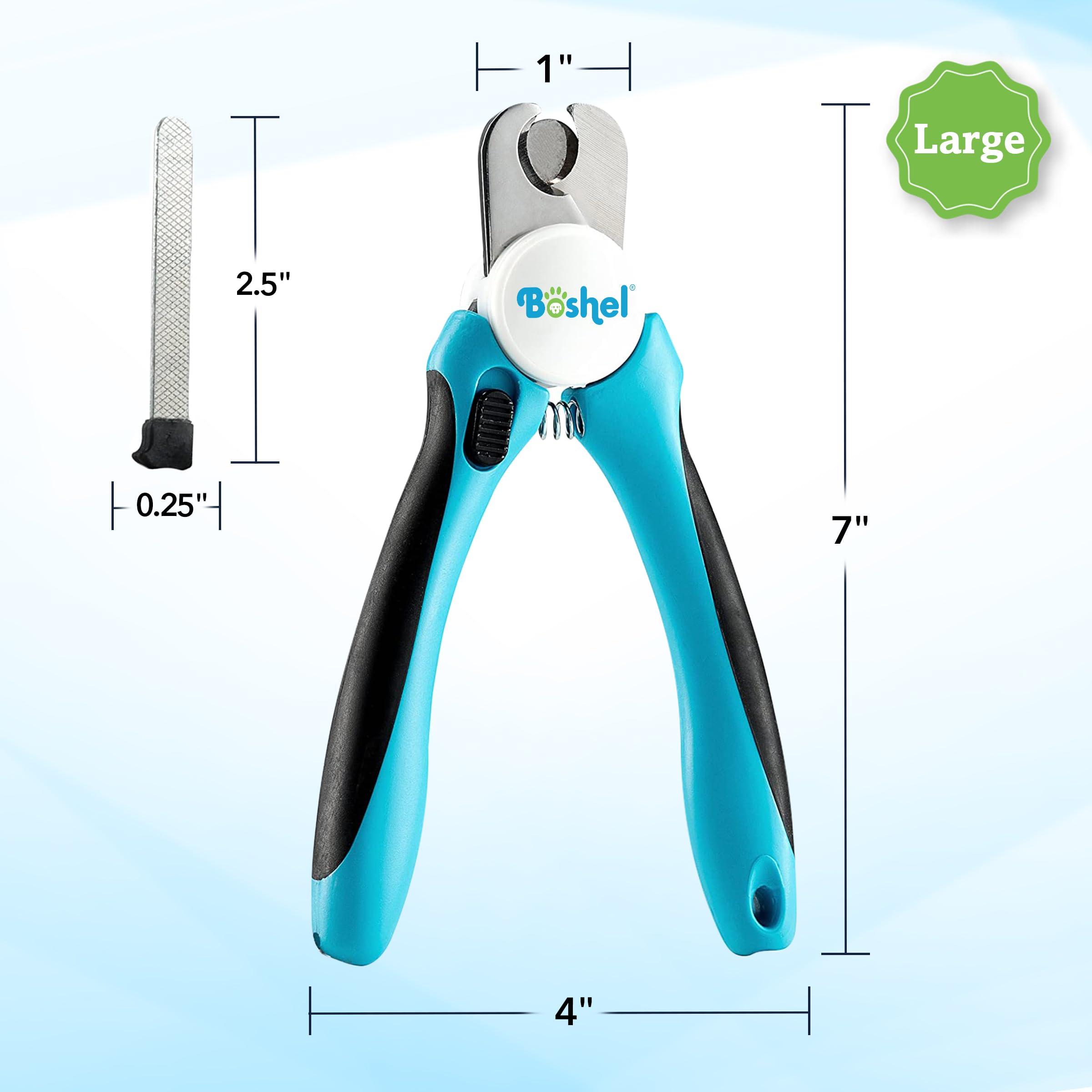 Hoja de acero inoxidable de 3,5 mm para un corte limpio en perros grandes.
