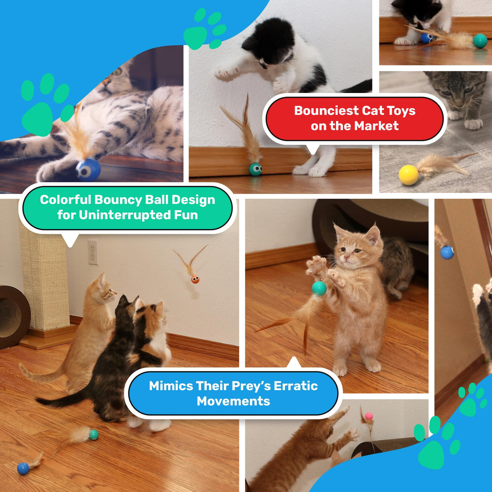 Bouncy Tails: juguete interactivo para gatos, ideal para juegos de persecución en casa