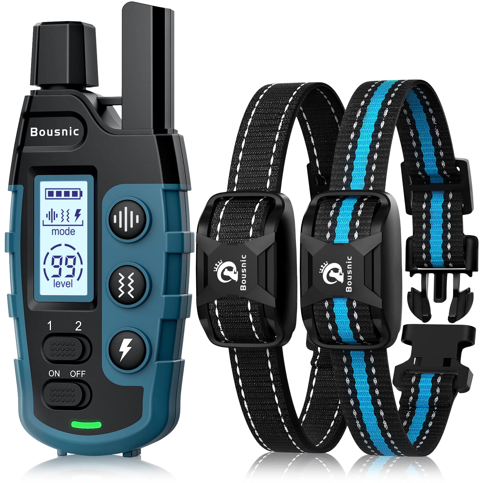 BOUSNIC collar-entrenamiento con alcance de 3300ft para adiestramiento cómodo