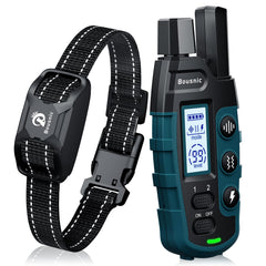 BOUSNIC collar de entrenamiento con control remoto para perros, mejora el comportamiento de forma humana.