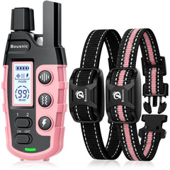 BOUSNIC collar-entrenamiento para dos perros con control remoto de largo alcance.