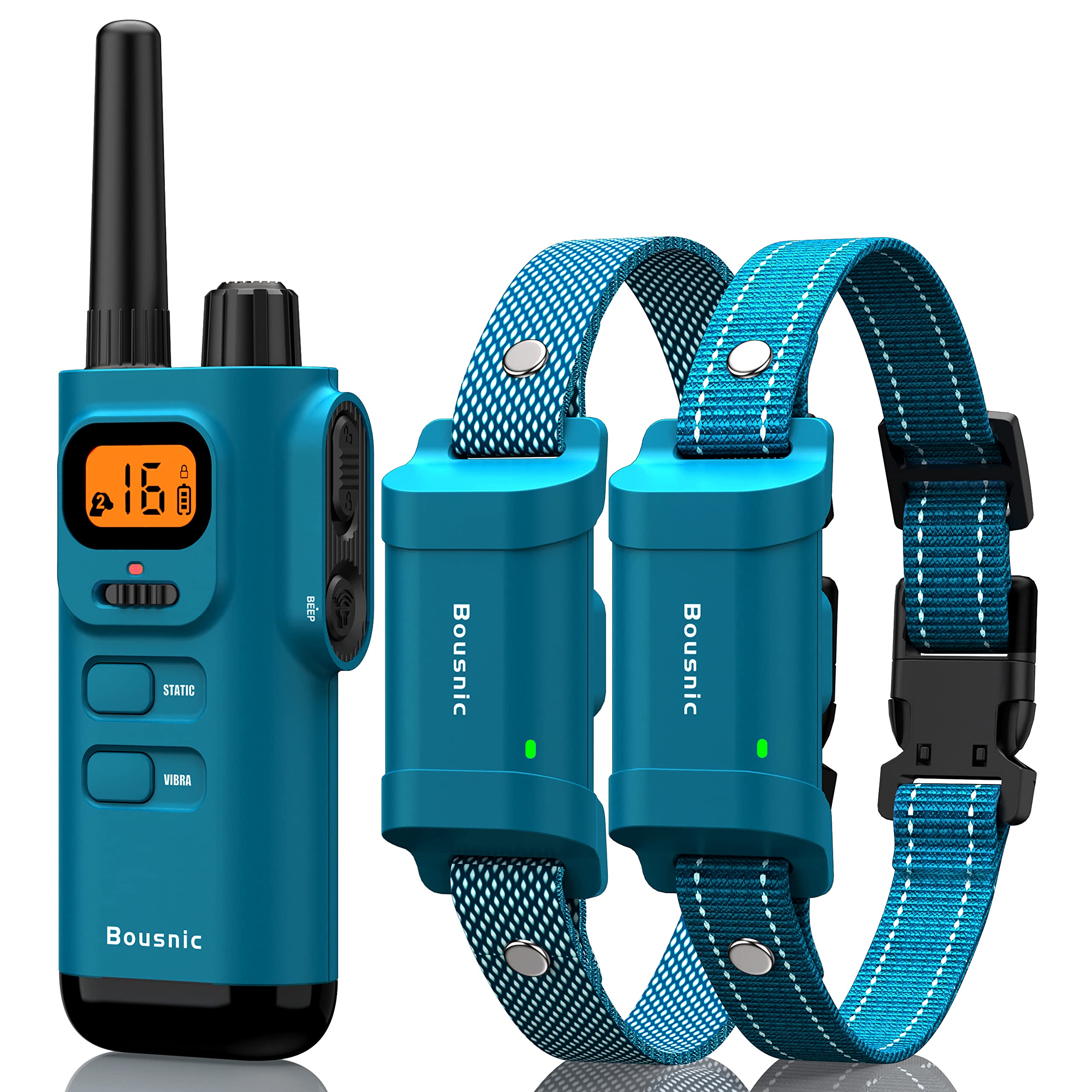 BOUSNIC collar de entrenamiento con alcance de 4000 pies para obediencia al aire libre.