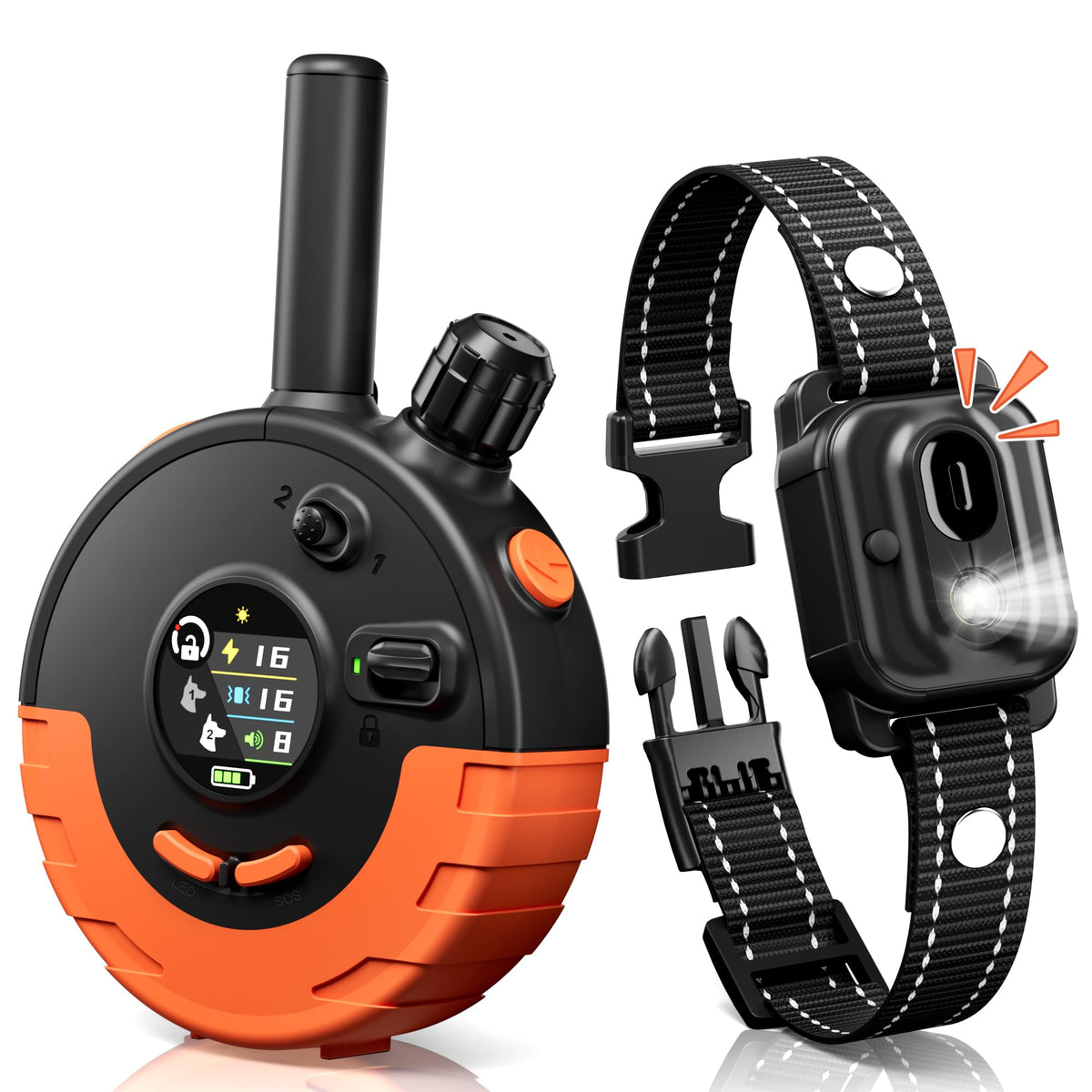 BOUSNIC collar-entrenamiento con control remoto ofrece alcance de 4300 pies