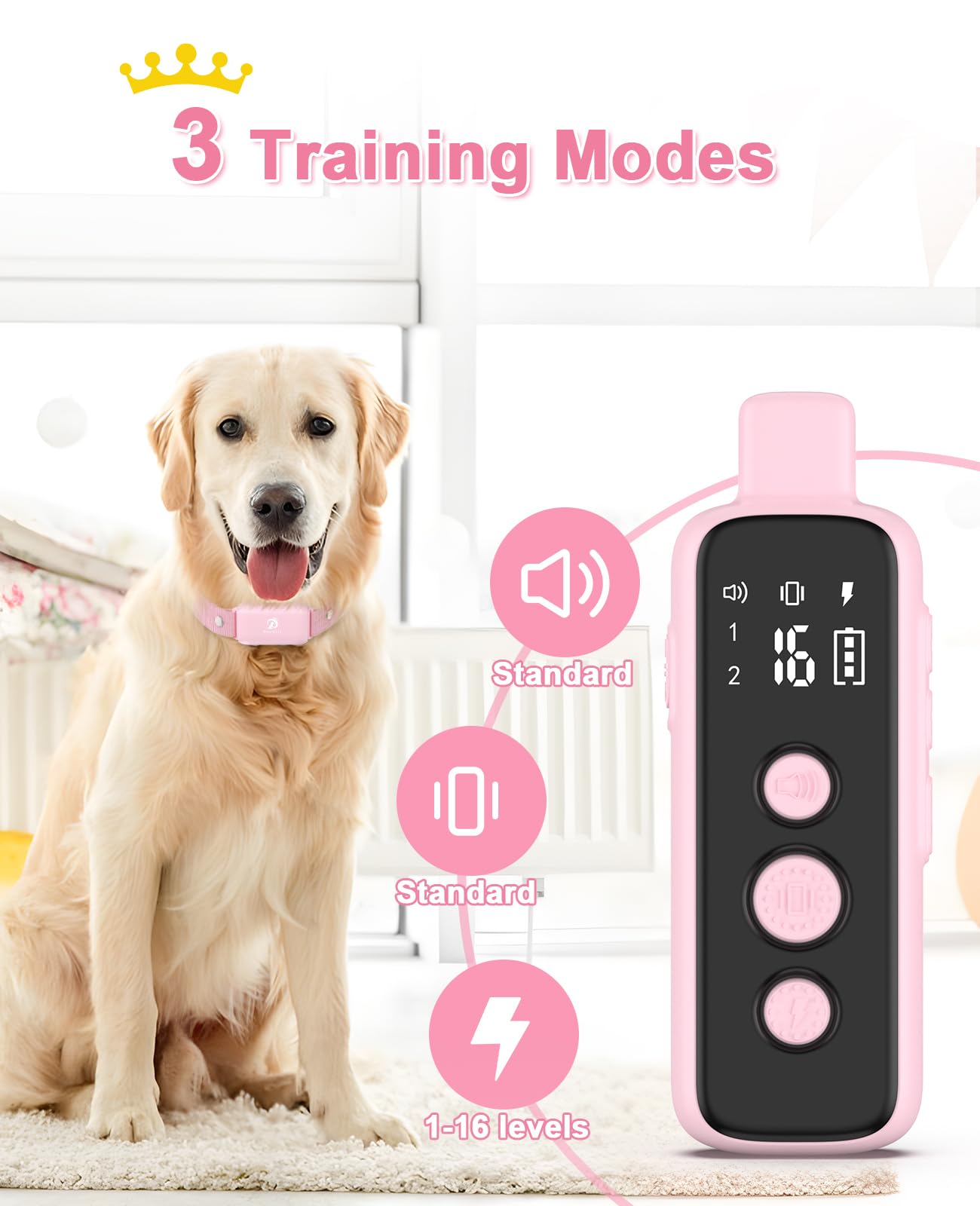 BOUSNIC Shock Collar control remoto dual para entrenamiento de dos perros.