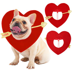 Boveco disfraz perrito san valentín con corazón rojo para sesiones de fotos.