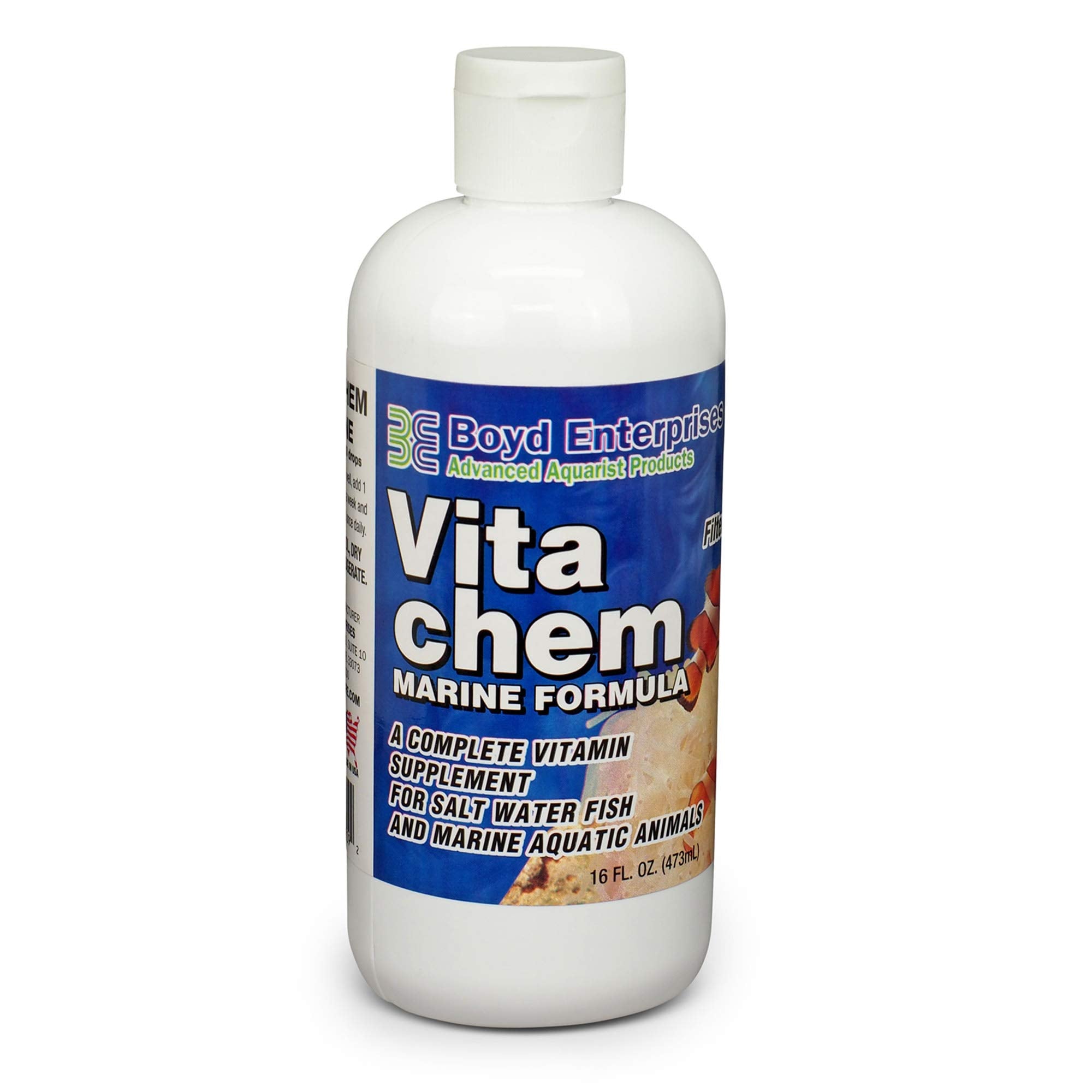 Vitachem Boyd frasco 16 oz para acuarios y salud general de peces