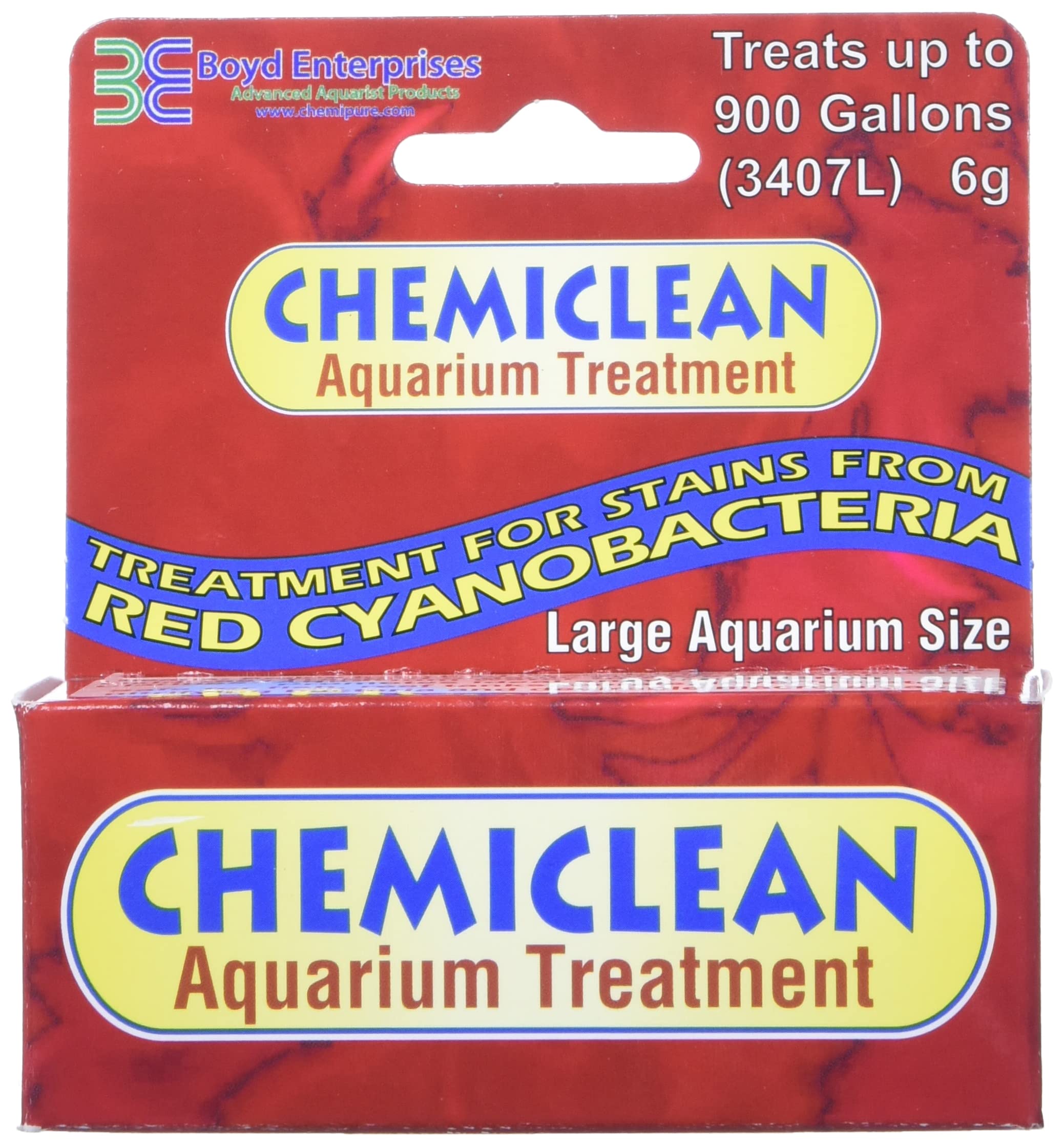 Boyd Chemi-Clean 6g, cianobacterias azul-verdes, ayuda a reducir tinciones en acuarios.