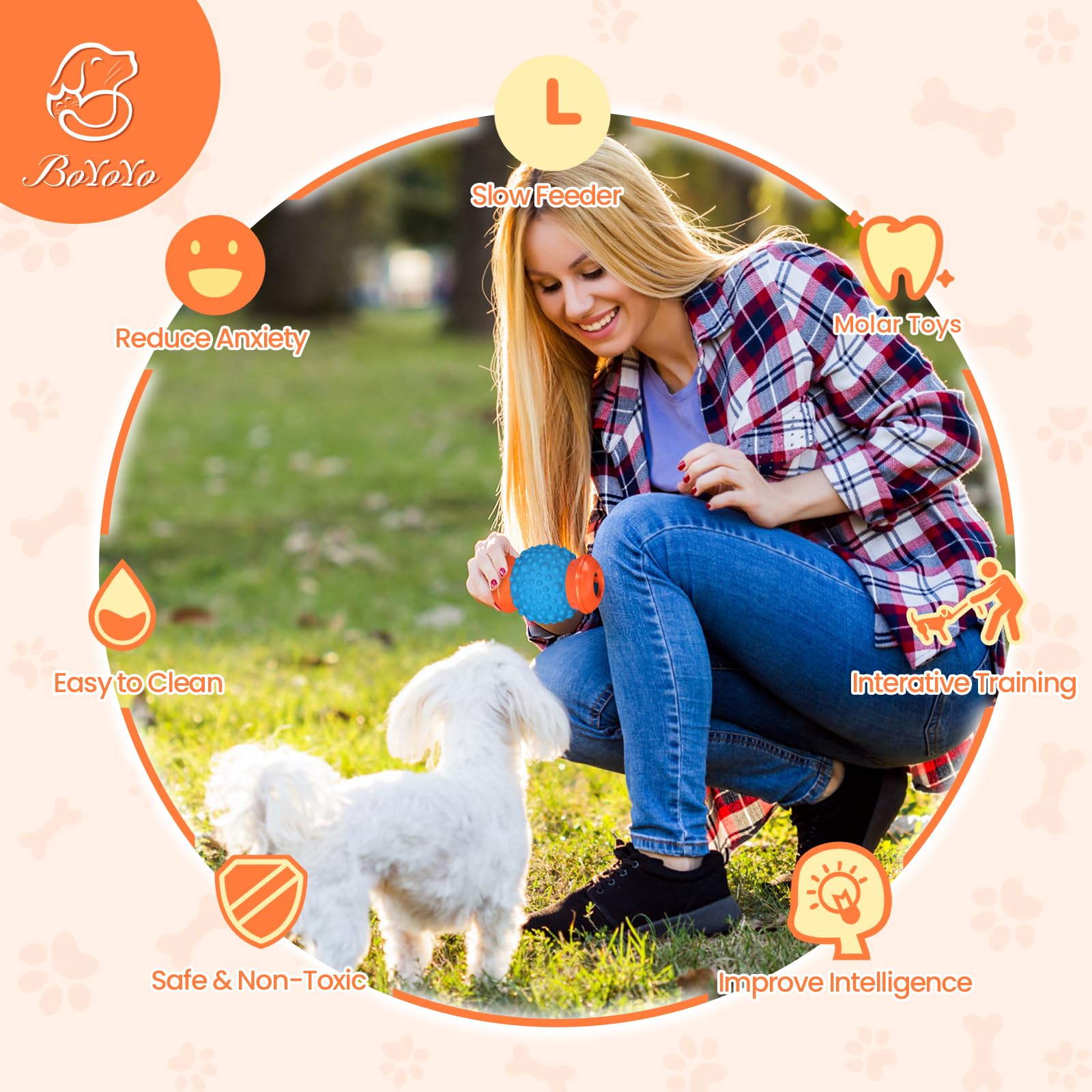 BoYoYo juego de rueda que anima la actividad de perros grandes