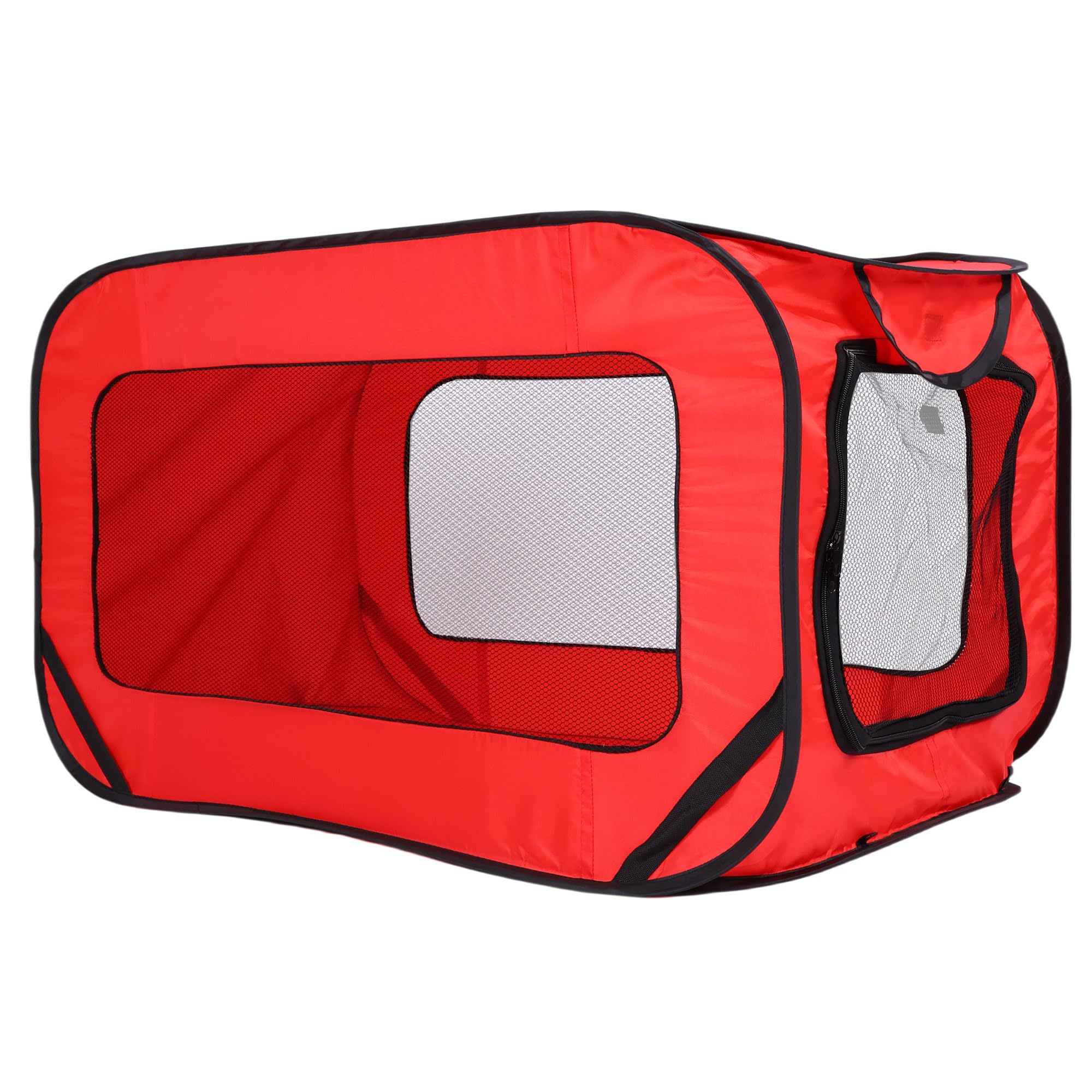 BOYUZHE jaula para perros 36 pulgadas con ventanas de malla para ventilación.
