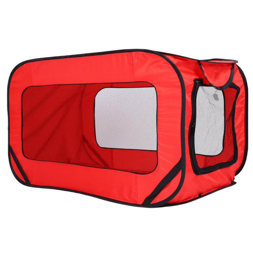 BOYUZHE jaula para perros 36 pulgadas con ventanas de malla para ventilación.