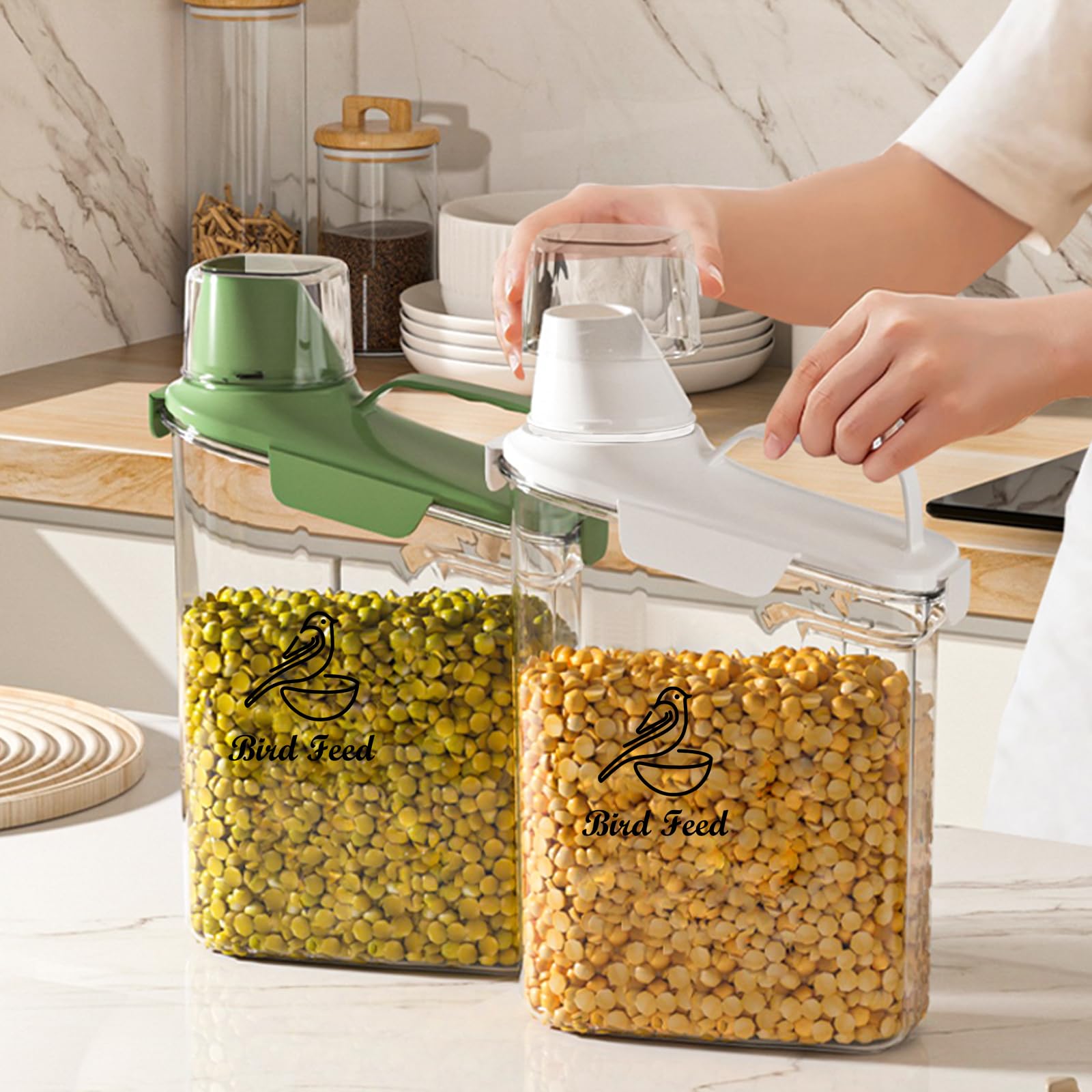 Brabtod capacidad 2.8 L ideal para semillas y frutos secos.