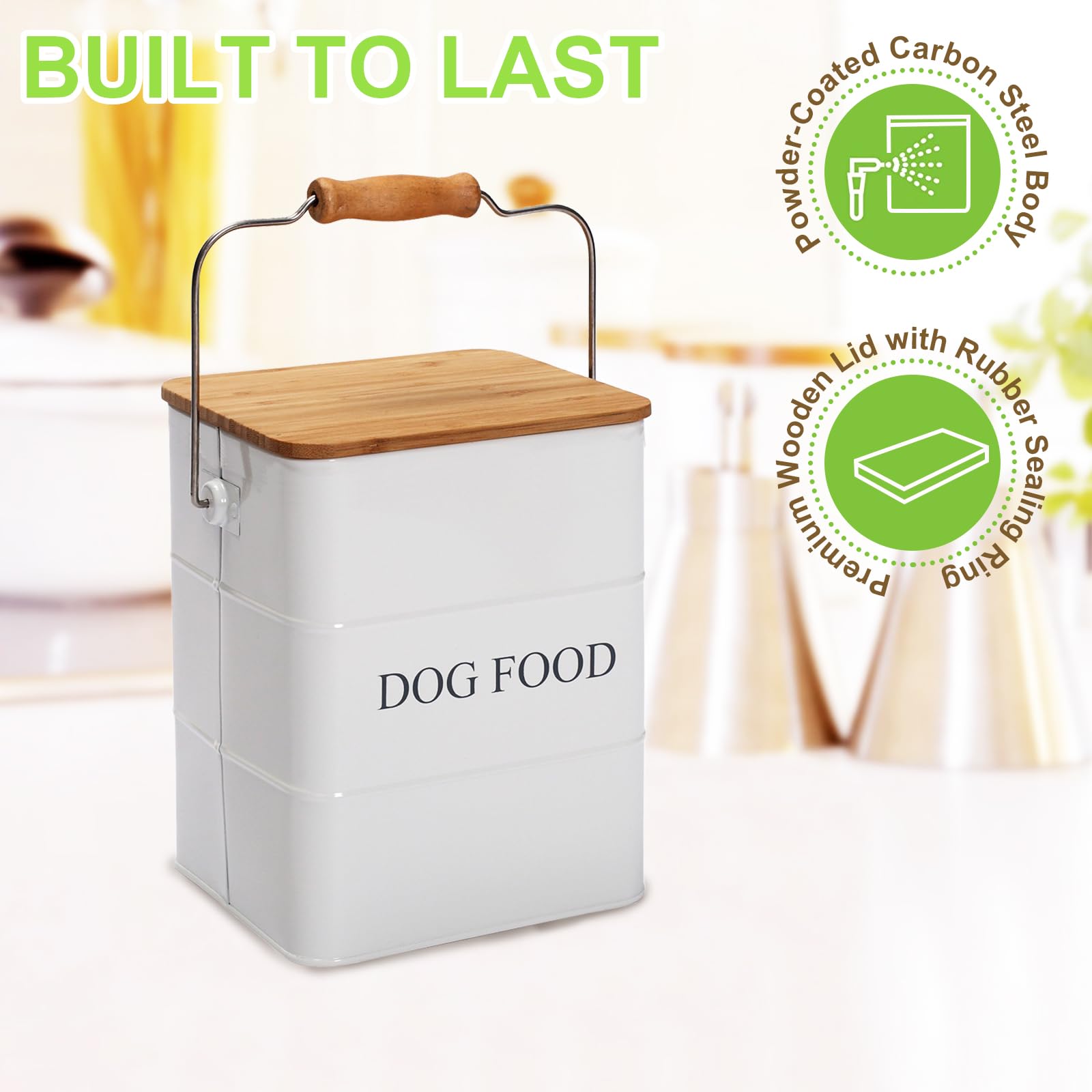 Brabtod contenedor de alimentos para mascotas con diseño elegante para cualquier ambiente.