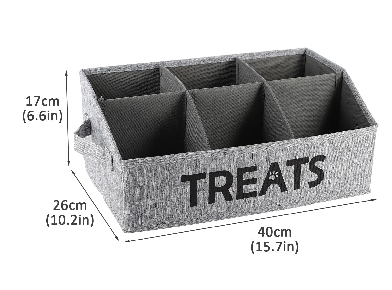 Brabtod dimensiones 40 cm de largo, 26 cm de ancho y 17 cm de alto; ideal para espacios.