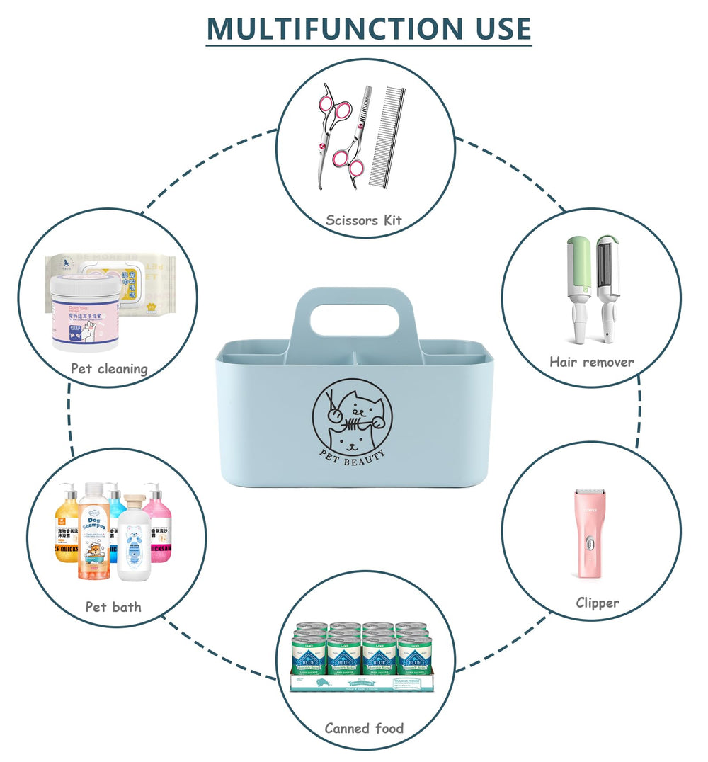 Brabtod caddy con mango integrado para mover entre espacios de forma cómoda.