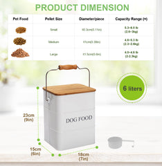 Brabtod tarro para perros con capacidad de 5-6 libras, práctico y compacto.