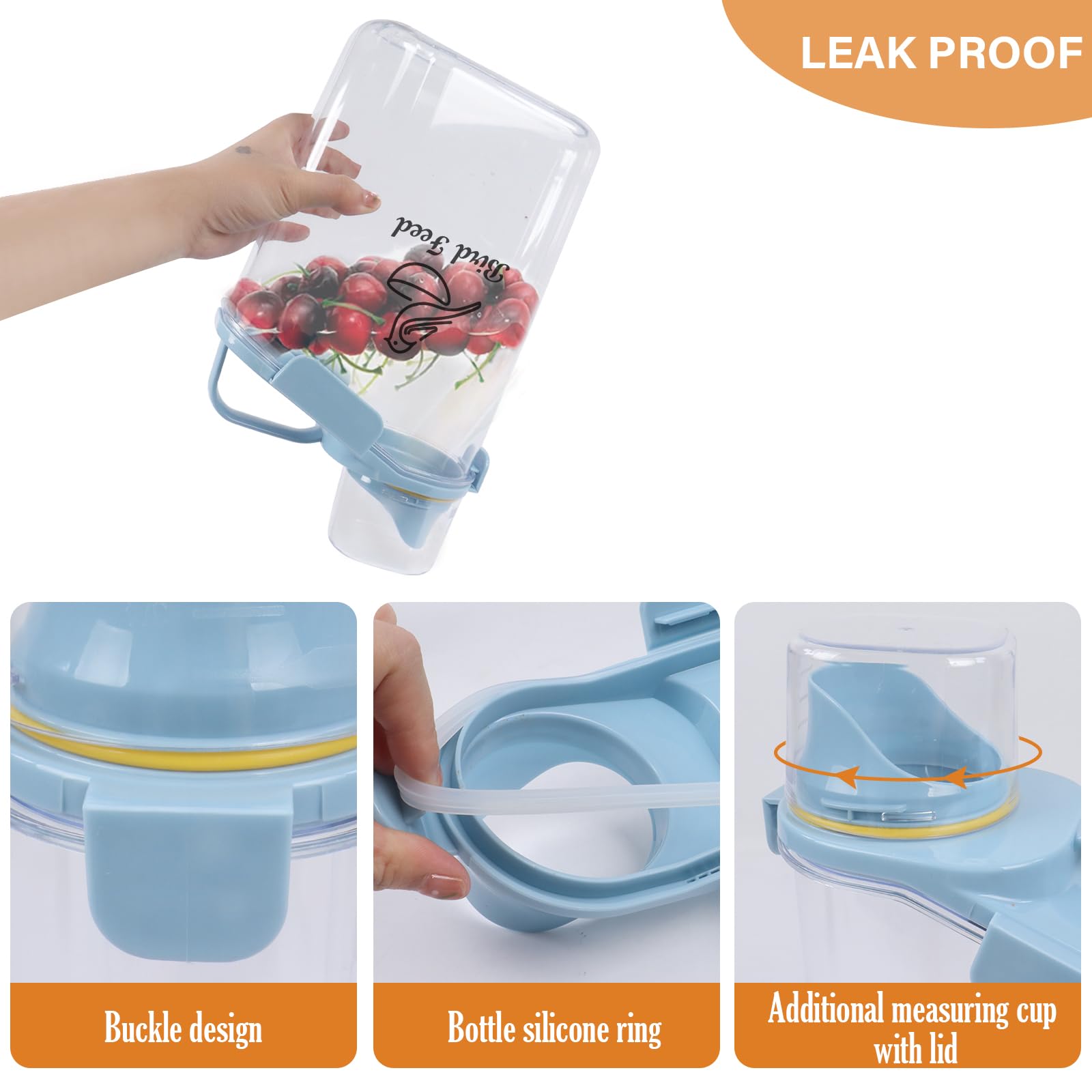 Brabtod tapa sellada de silicona, vista lateral, sellado hermético para mantener las semillas secas.