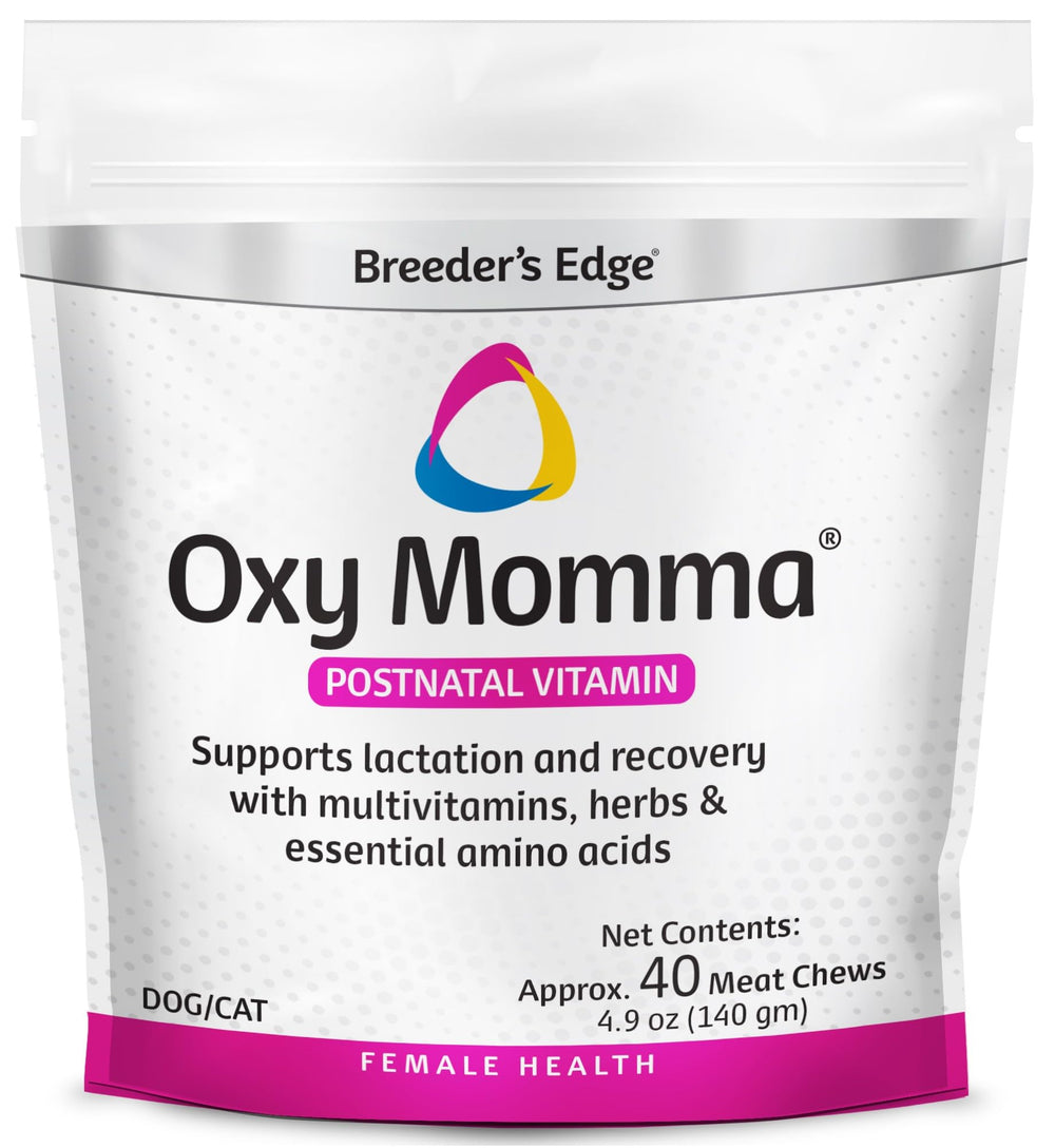 Breeder's Edge Oxy Momma: golosinas de carne para lactancia con apoyo nutricional diario