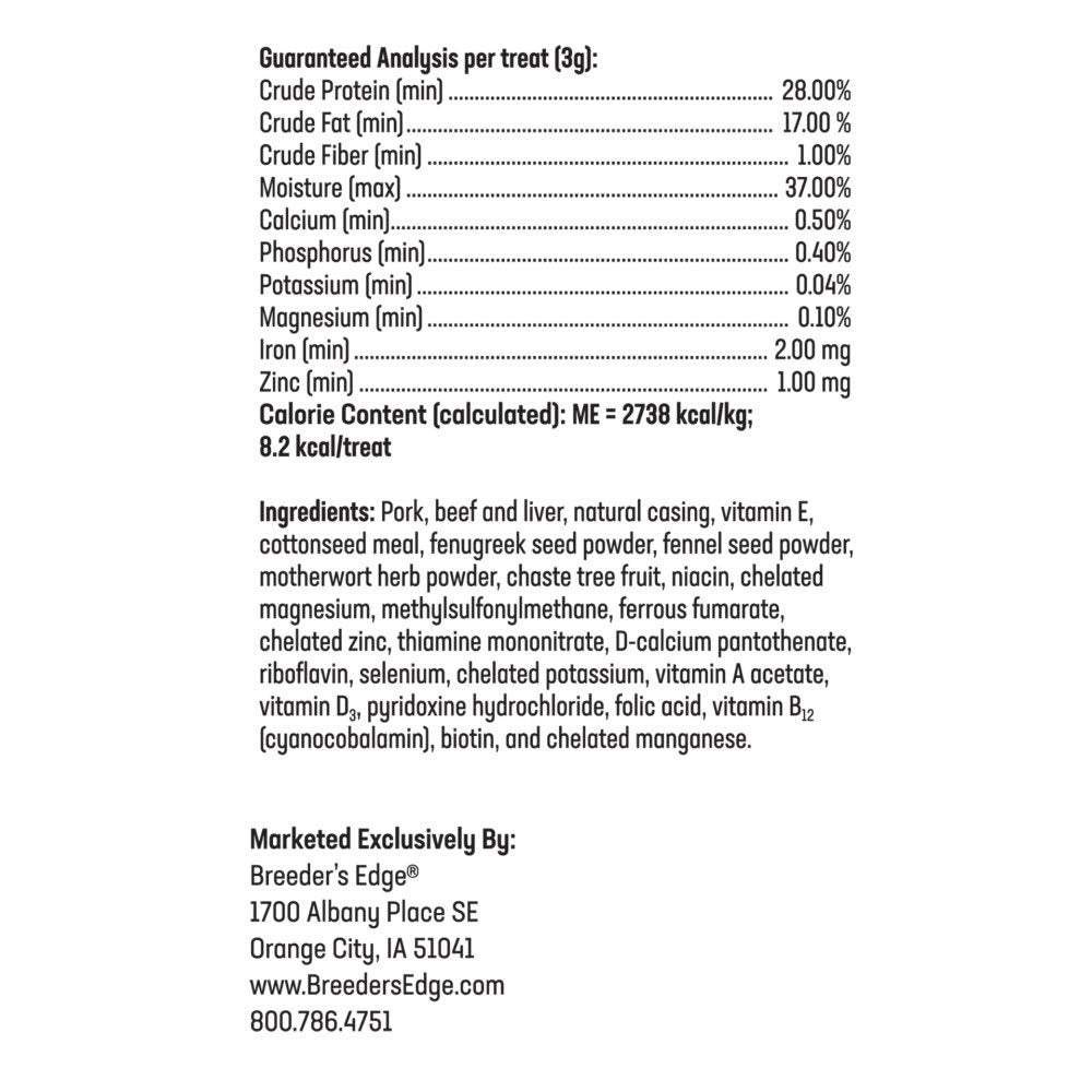 Breeder's Edge Oxy Momma: snacks de carne para mascotas lactantes