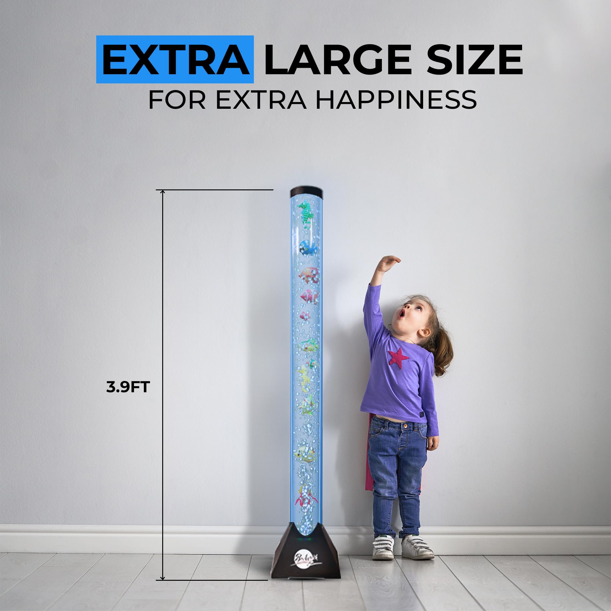 Regalo para niños: lámpara con peces en movimiento y colores vivos.