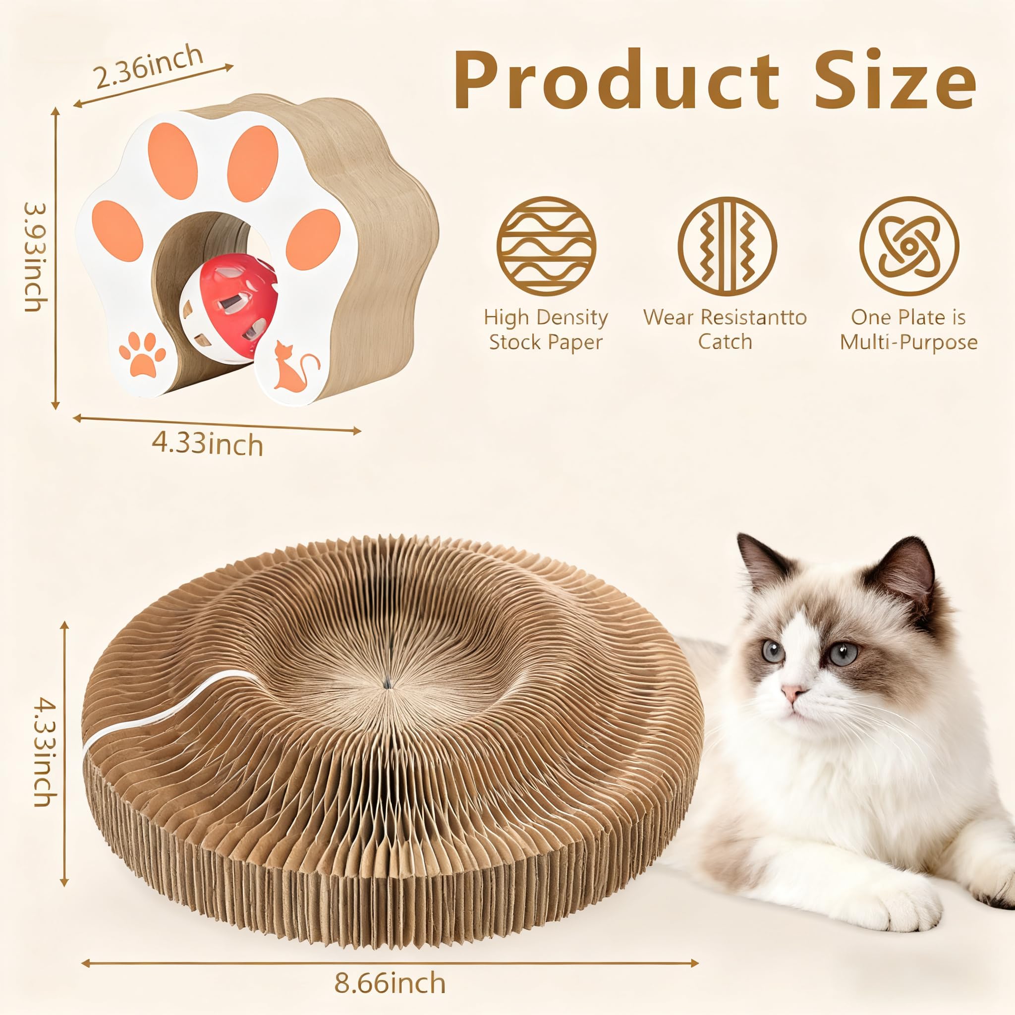 BRICKSWAN Kitty Kurlz Magic Organ forma de hueso, opción plegable para diferentes escenarios.