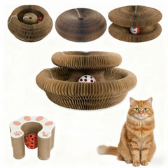 BRICKSWAN Kitty Kurlz Magic Organ tablero rasca-gatos para interior, fomenta el arañado seguro.