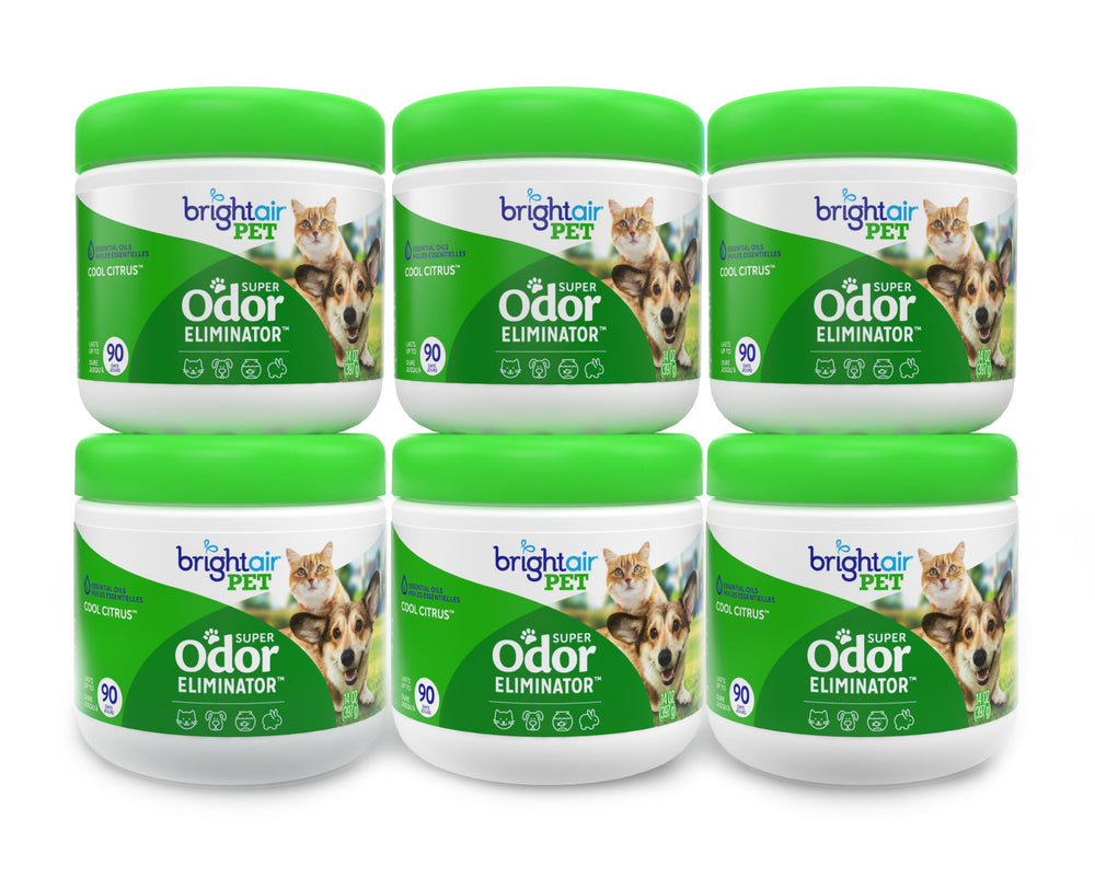 Bright Air paquete de 6 frascos de gel para eliminar olores en espacios medianos