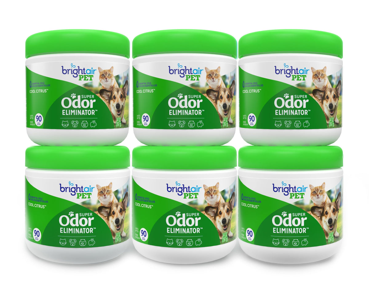 Bright Air paquete de 6 frascos de gel para eliminar olores en espacios medianos