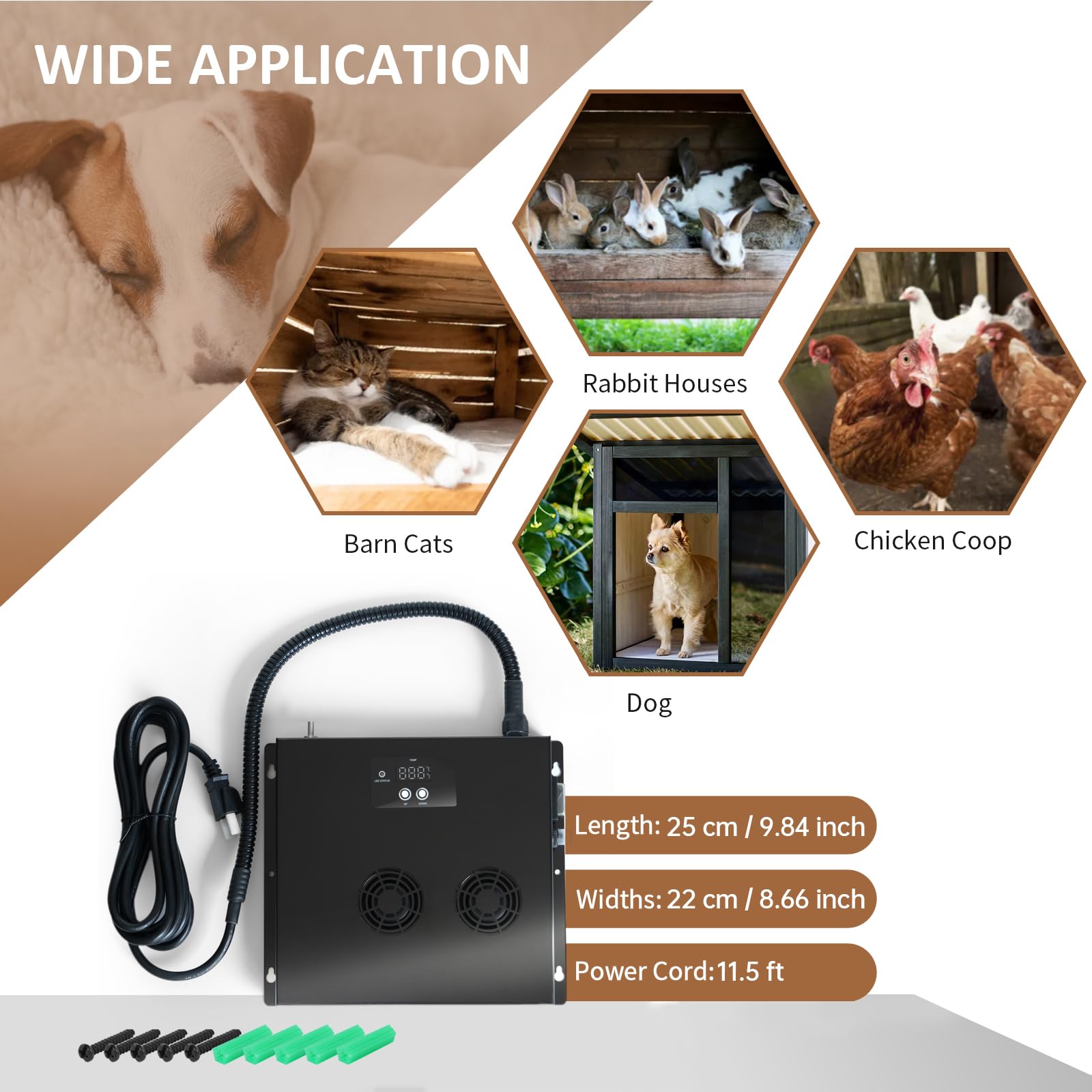 Uso múltiple Briidea para perros, aves y conejos.