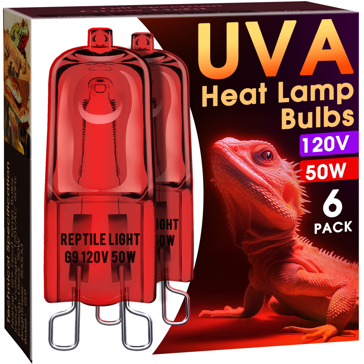 Bombilla Briignite G9 infrarroja para reptiles ofrece calor nocturno suave.