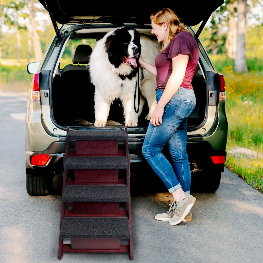BRIKY escalera de madera, peldaños acolchados para las patas