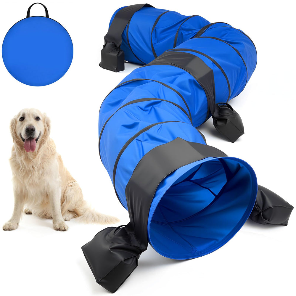 Briwooody tunel de agilidad para perros 28 pulgadas, ideal para entrenar en casa.