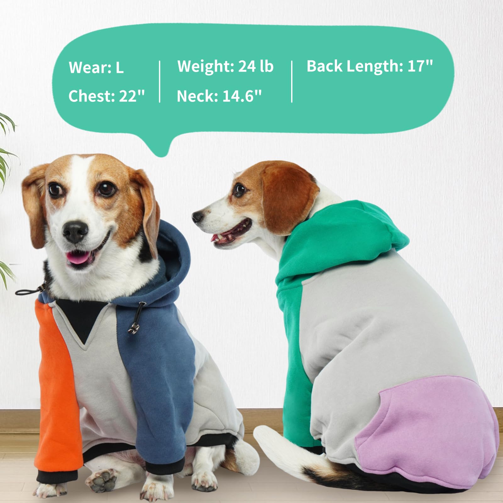 BRKURLEG Dog Hoodie ajuste cómodo alrededor del cuello.