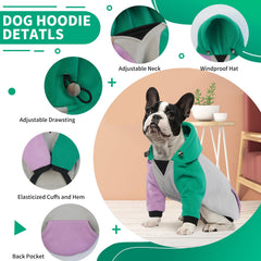 BRKURLEG Dog Hoodie de vestir por cabeza para uso fácil.