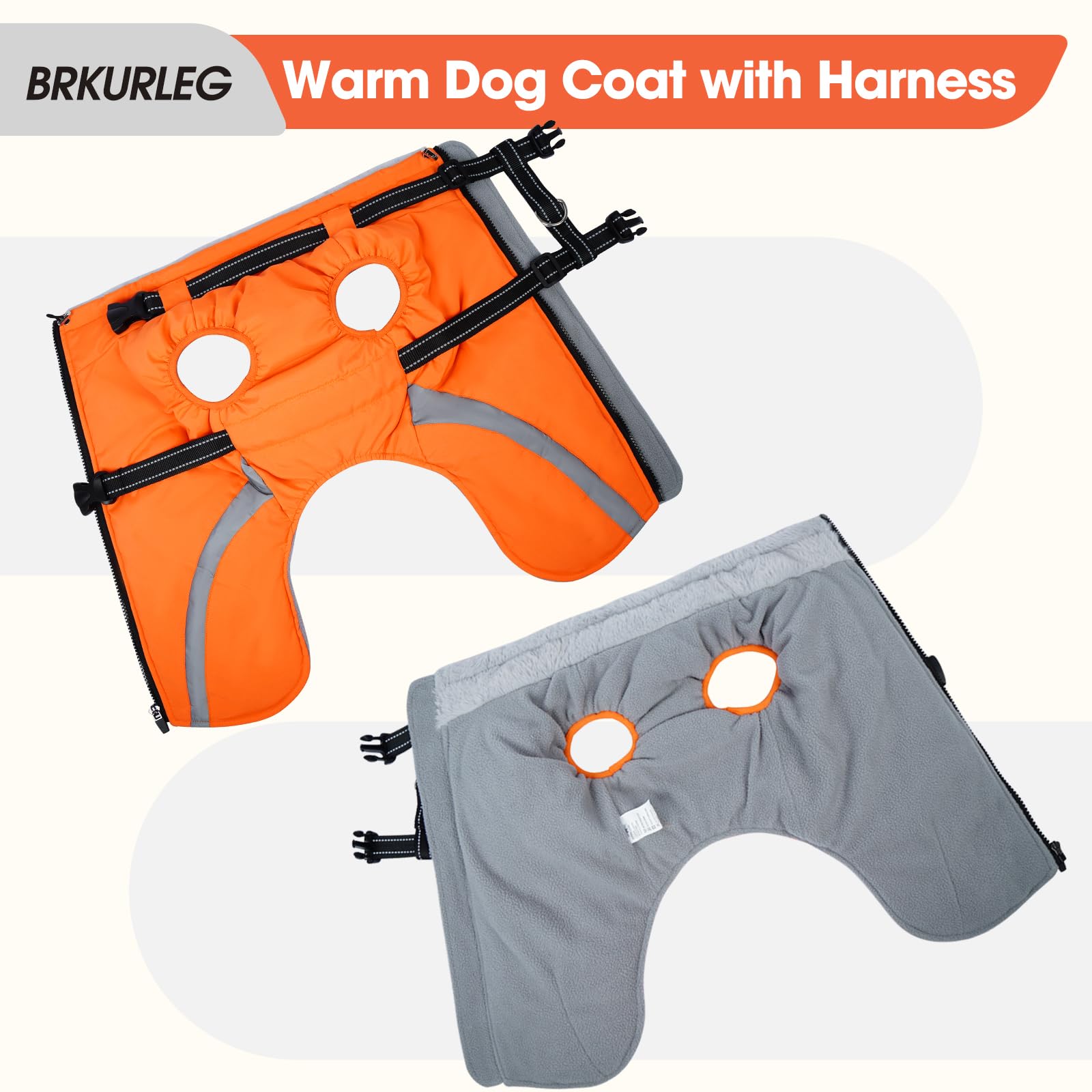 BRKURLEG disponible en tallas XS a 3XL para perros pequeños y grandes