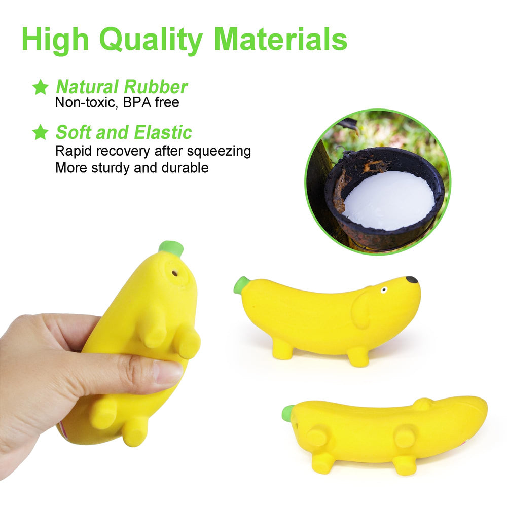 BRMDT banana diseño realista, juguete canino para morder y jugar.