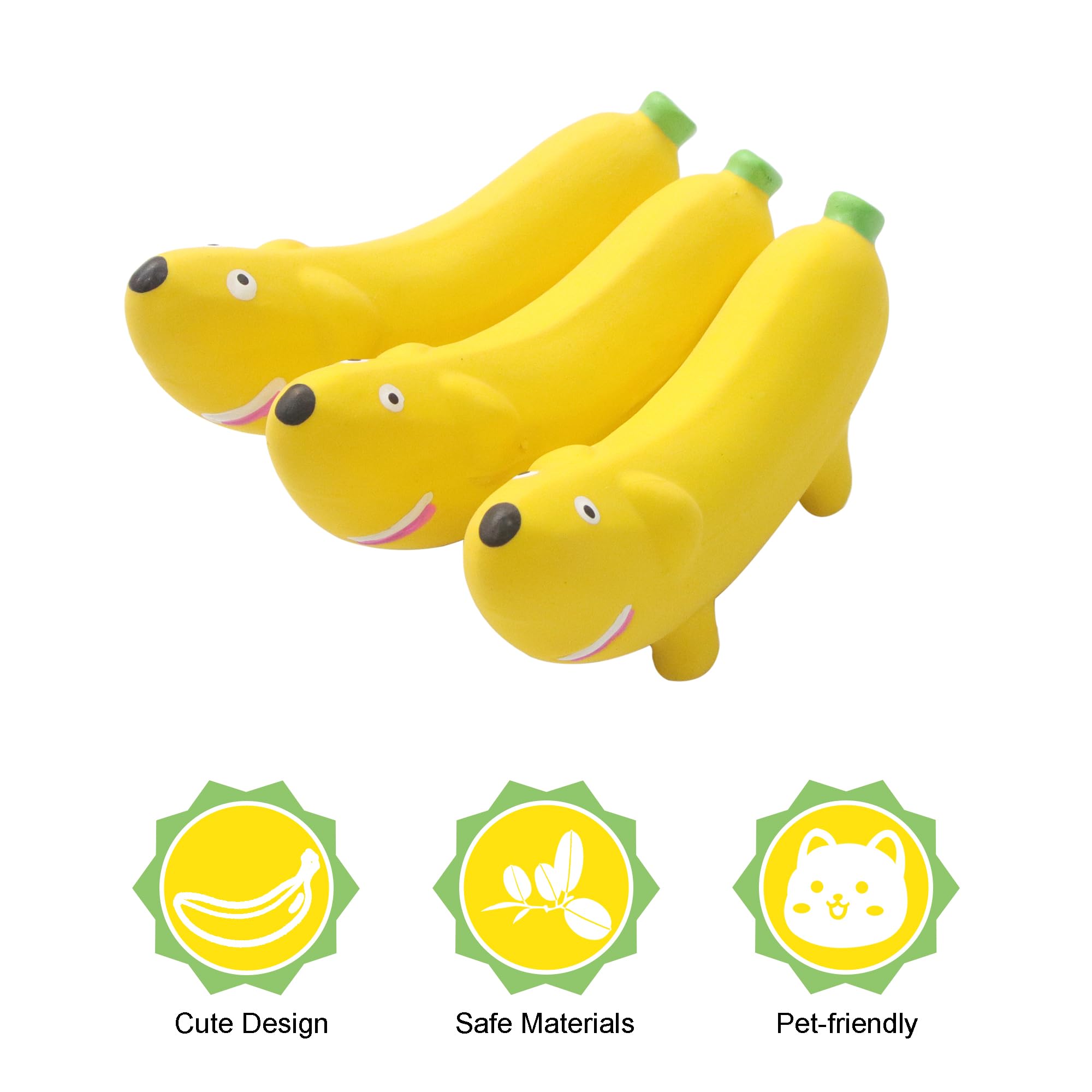 BRMDT banana latex natural, relleno de algodón PP para masticar suave.