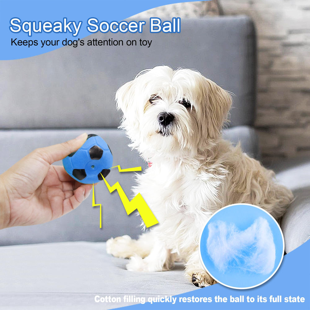 BRMDT bola fútbol para perros 2 pulgadas, exterior resistente, ideal para lanzar y perseguir.