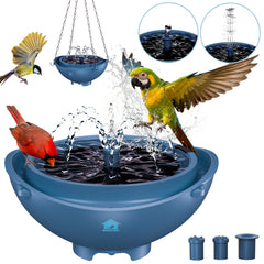 BROAIMX baño de aves con panel solar facilita suministro continuo de agua