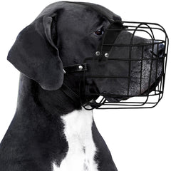 BRONZEDOG bozal de cuero y PVC con ajuste cómodo para perros grandes.