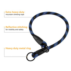 BRONZEDOG collar con cierre rápido azul, fácil de colocar y seguro