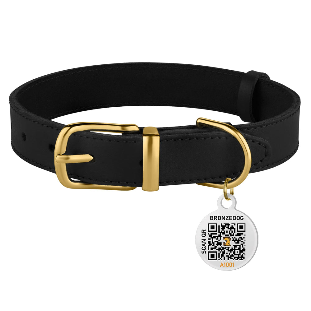 BRONZEDOG collar cuero para uso diario, cómodo y práctico