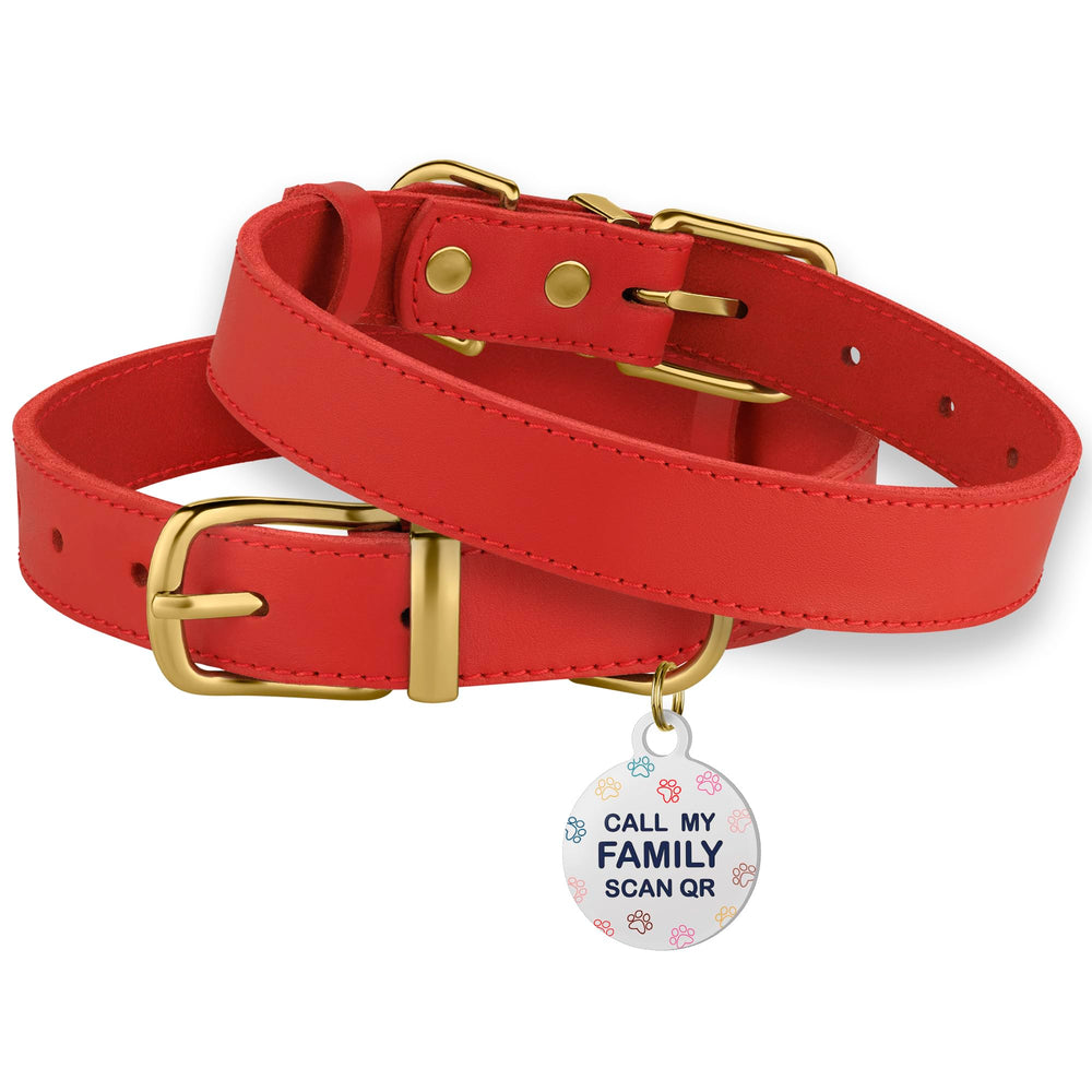 BRONZEDOG collar de cuero para uso diario, ligero y resistente