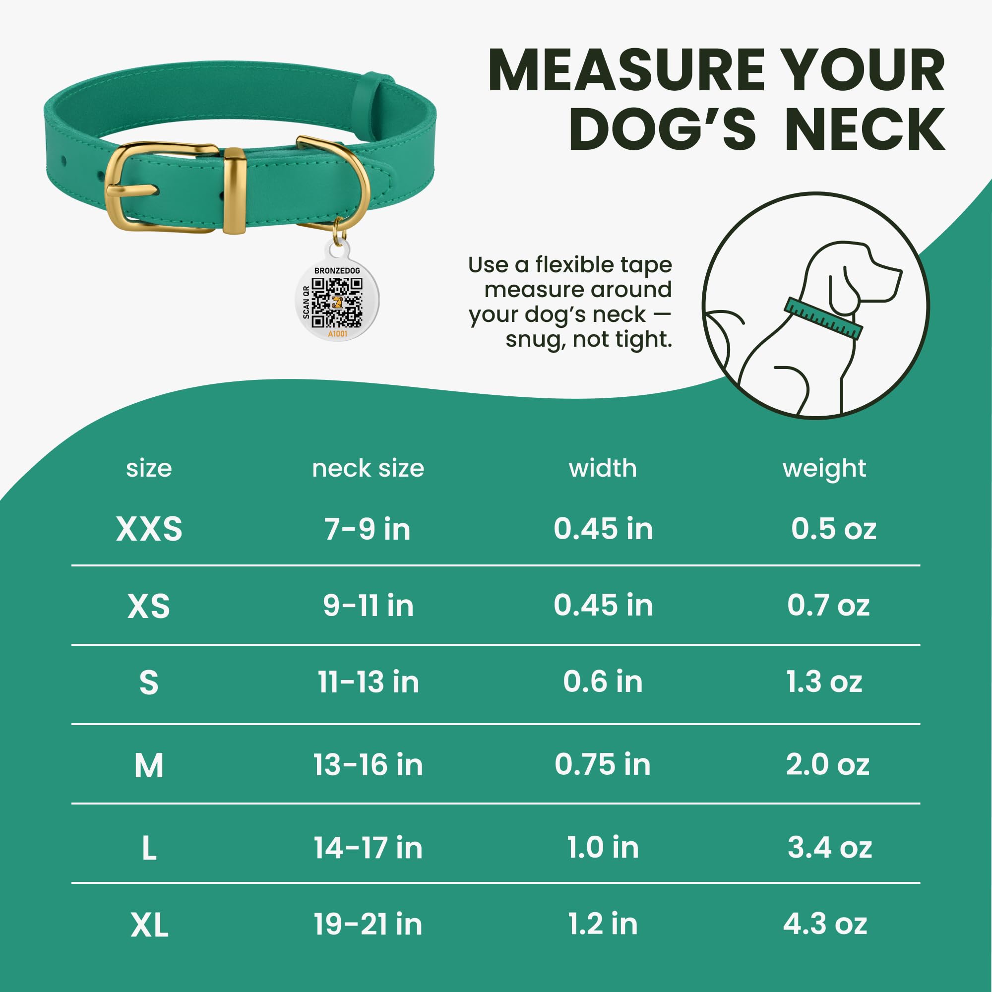 BRONZEDOG collar cuero cuidado, evitar mojar para conservar calidad
