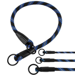 BRONZEDOG collar de entrenamiento con cuerda azul, alta visibilidad para paseos nocturnos