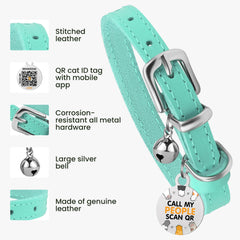 BRONZEDOG collar para gato con campana removable para seguridad y estilo.