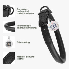 BRONZEDOG collar con placa de identificación para mayor seguridad.