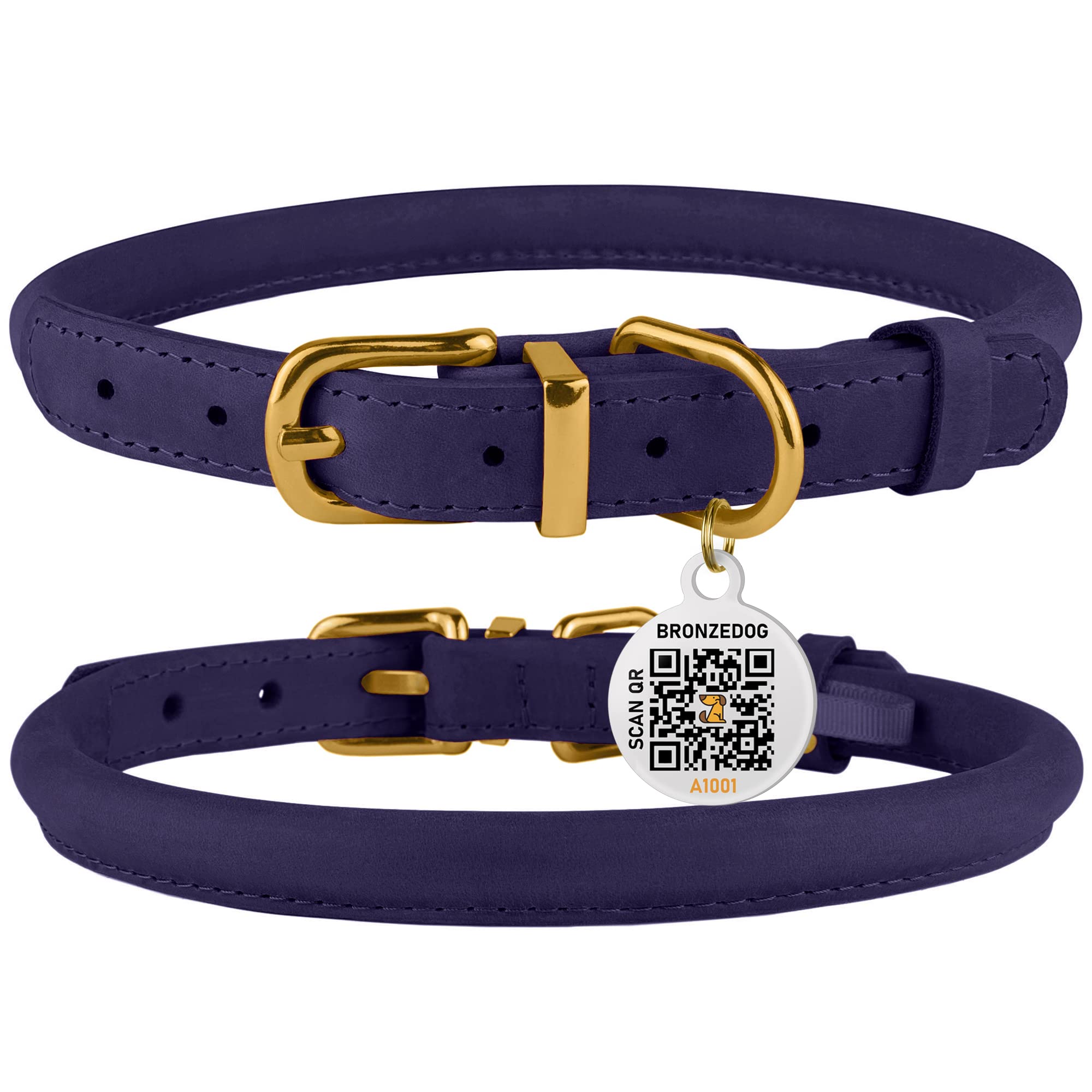 BronzeDog collar para cuello de 40 a 48 cm, talla adecuada para varios tamaños