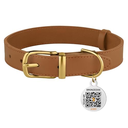 Handcrafted BRONZEDOG collar showcasing traditional workmanship and comfort.