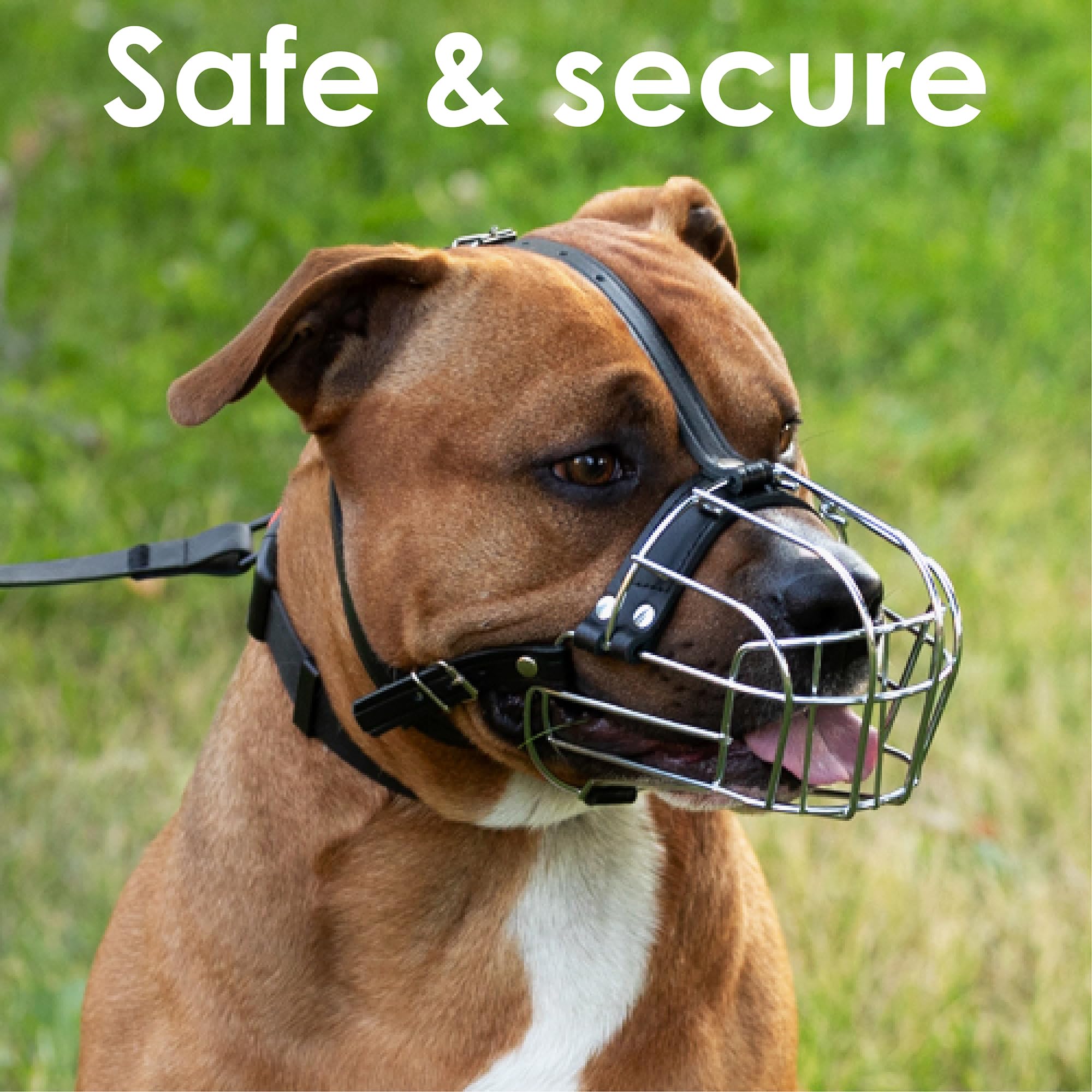 BRONZEDOG Muzzle con diseño que facilita la respiración durante el uso.
